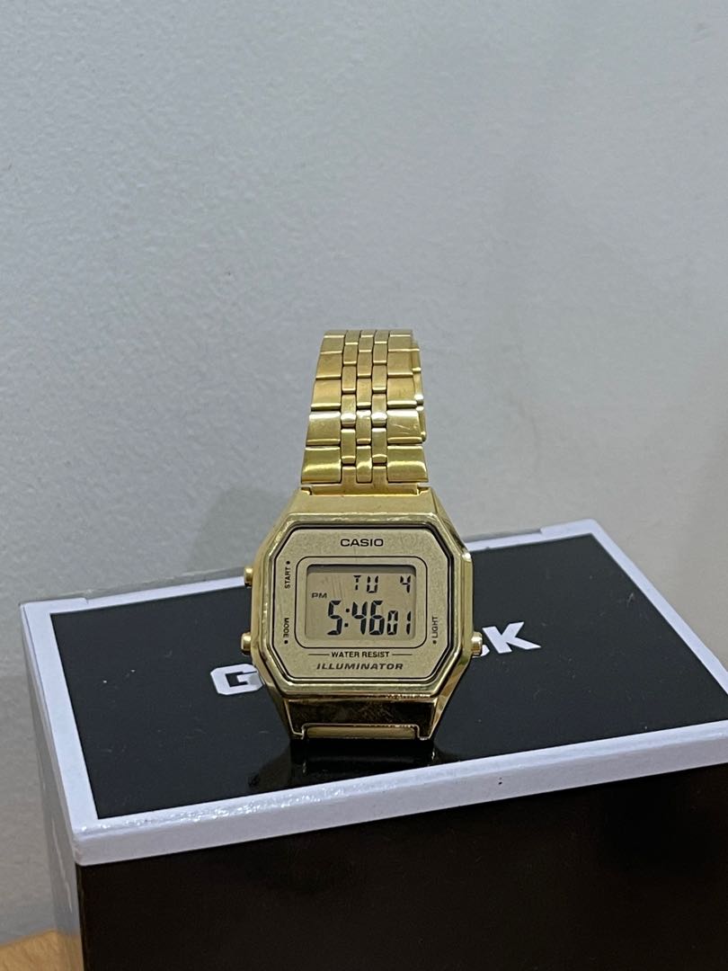 CASIO Gold Tone Watch LA680WGA9DF, Women's Fashion, Watches