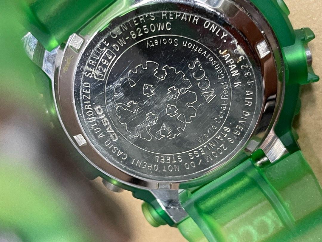 Casio G-Shock Frogman DW-8250WC-7AT WCCS Custom Dyed 染綠色, 男裝