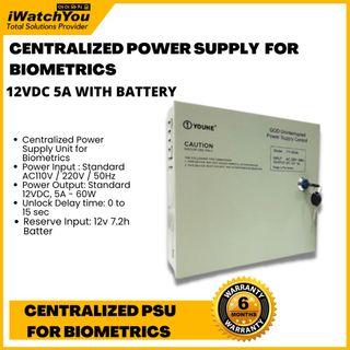 Centralized Power Supply Unit for Biometrics 12VDC 5A with Battery