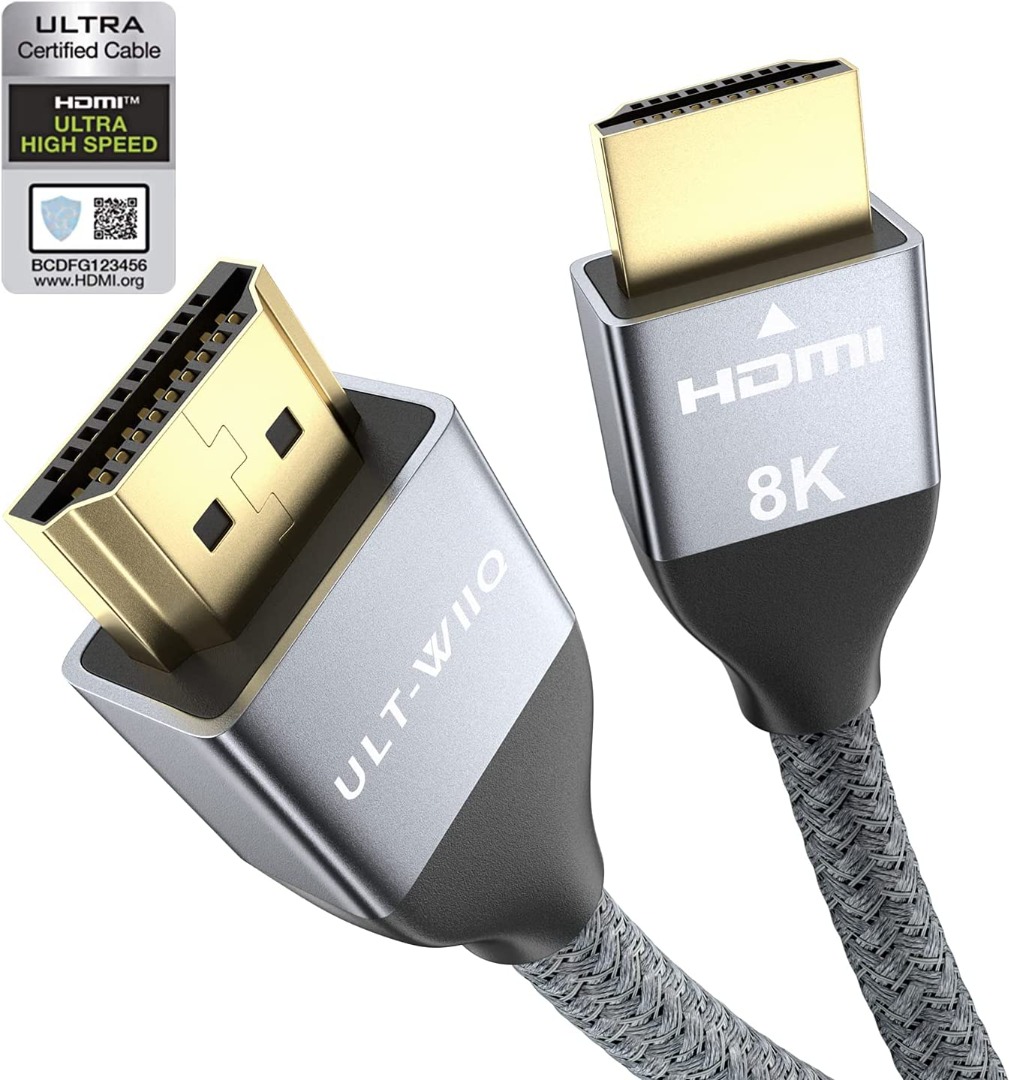 Certified HDMI 2.1 Cable 3.3ft/1m, ULTWIIQ 48Gbps Ultra 8K HDMI to