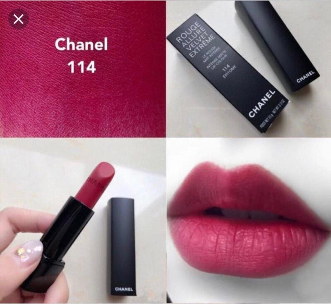 Chanel Rouge Allure Velvet Extreme 114 Epitome, Beauty & Personal Care,  Face, Makeup on Carousell