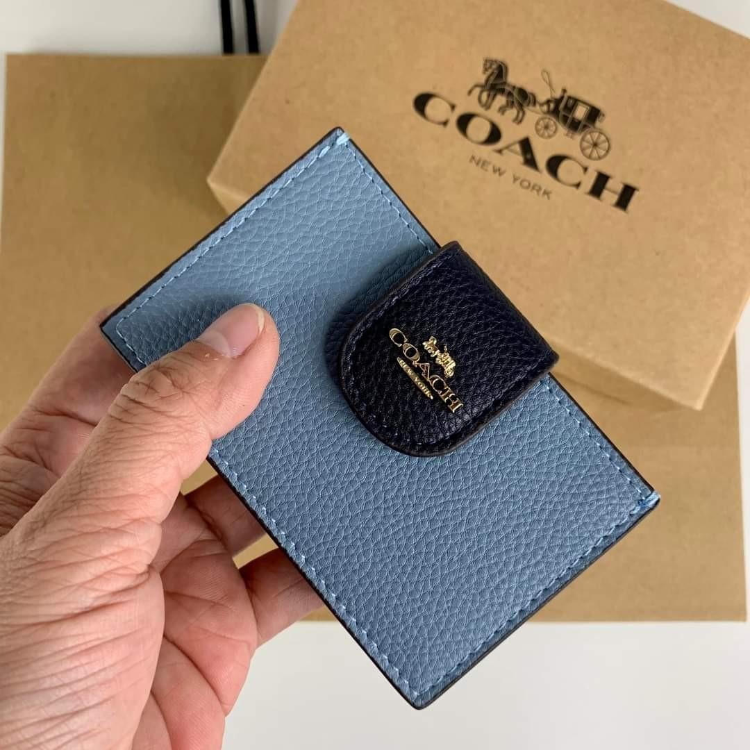 Coach Accordion Card Case In Colorblock, Women's Fashion, Bags