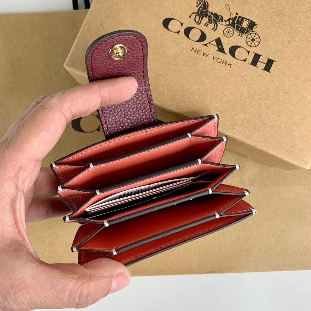 Coach Accordion Card Case In Colorblock, Women's Fashion, Bags