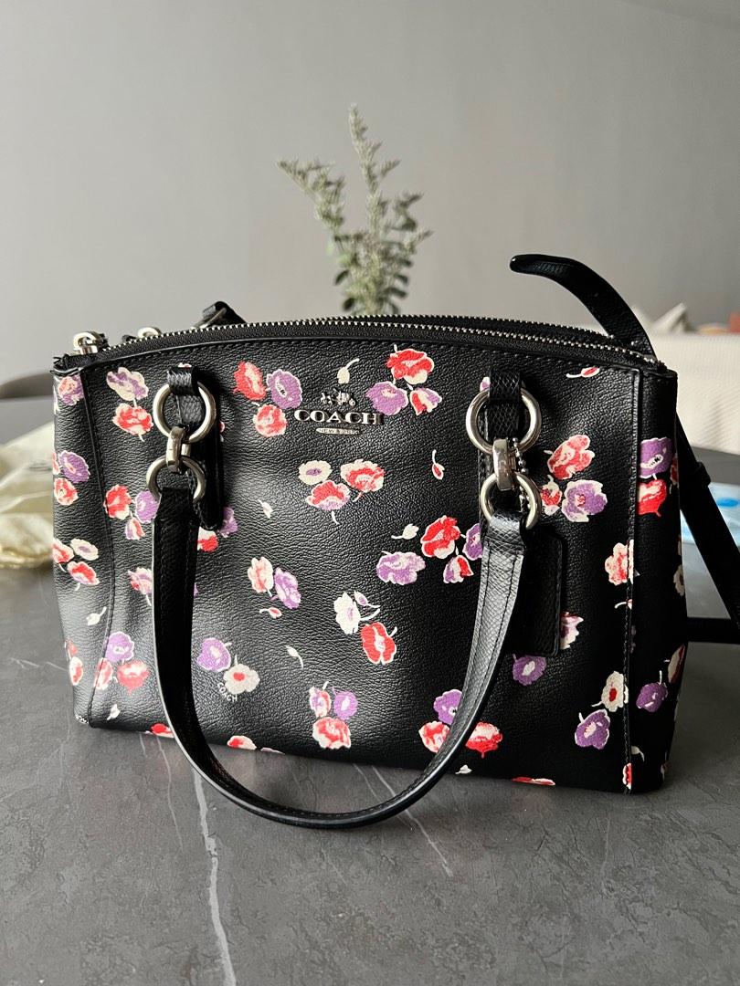 Elegant Black Coach Bag with Flowers: A Stylish Choice for Every Occasion