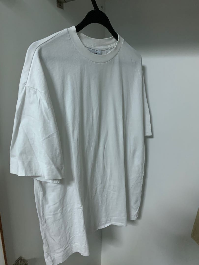 Collusion oversized white t shirt/tee, Men's Fashion, Tops & Sets ...