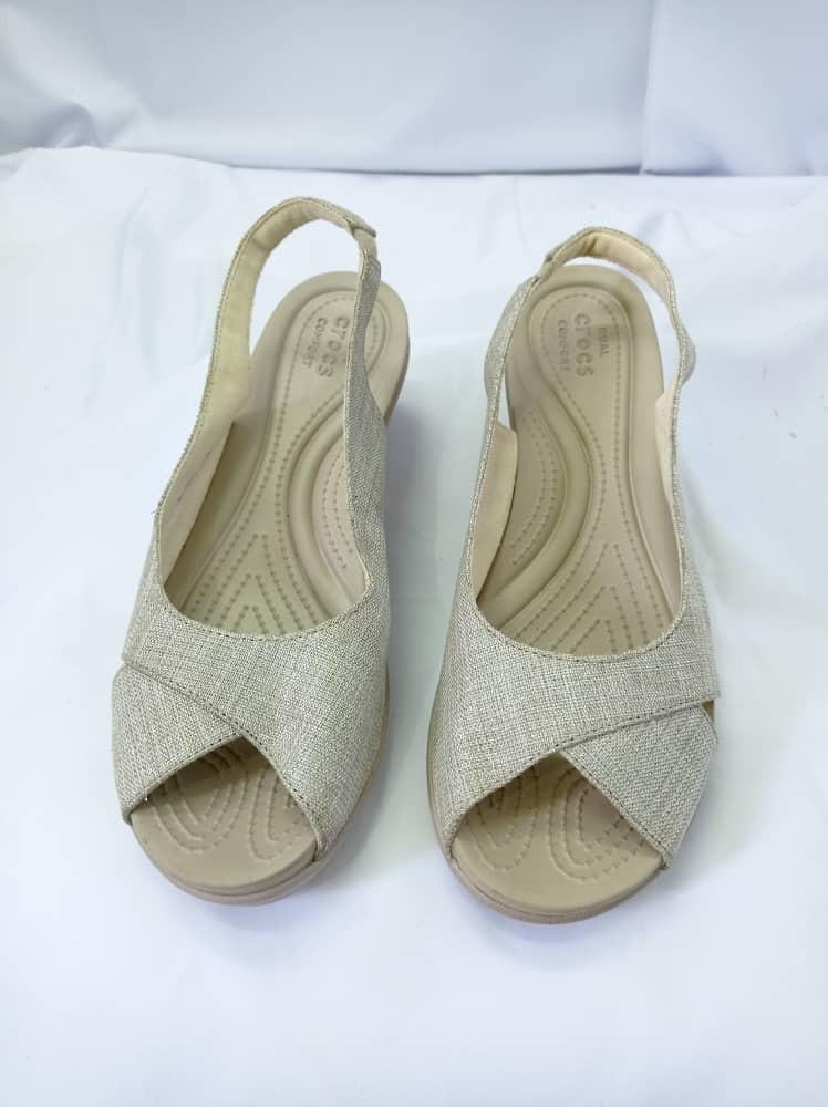 Women's crocs leighann top shimmer slingback wedge