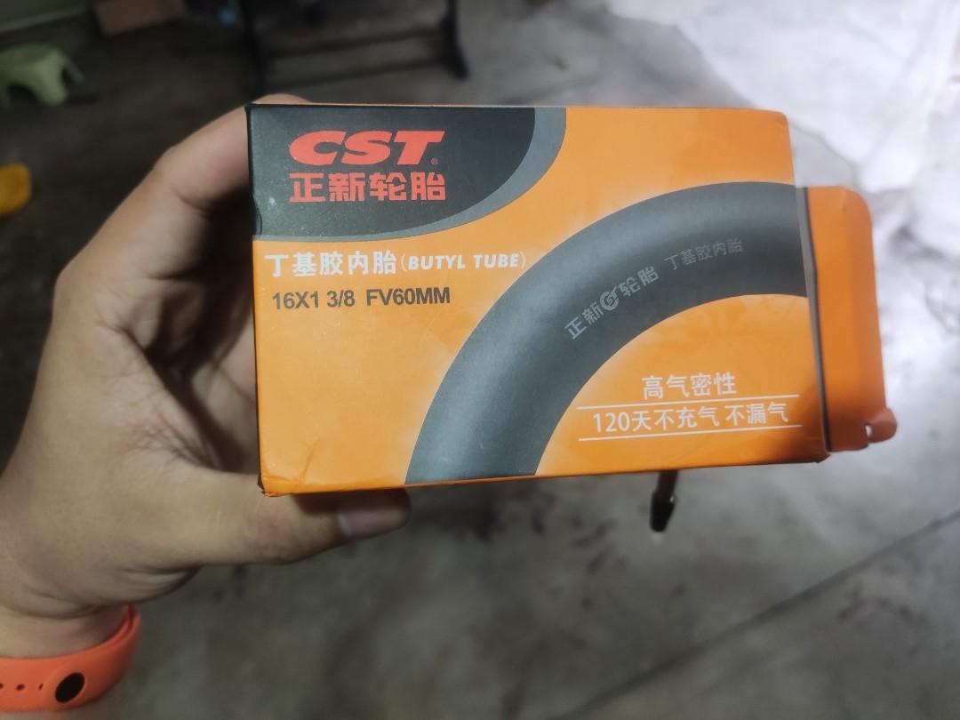 CST 16in inner tube pair (Category: Bicycles) located in Quezon City. Submitted by jdums13 (Listing ID 1180085688, Image 2). Description: 16in x 1 3/8 inner tube Never used Presta Valve Delivery via Grab Delivery fee shoulder by buyer Payment via gcash, bank deposit or cash.