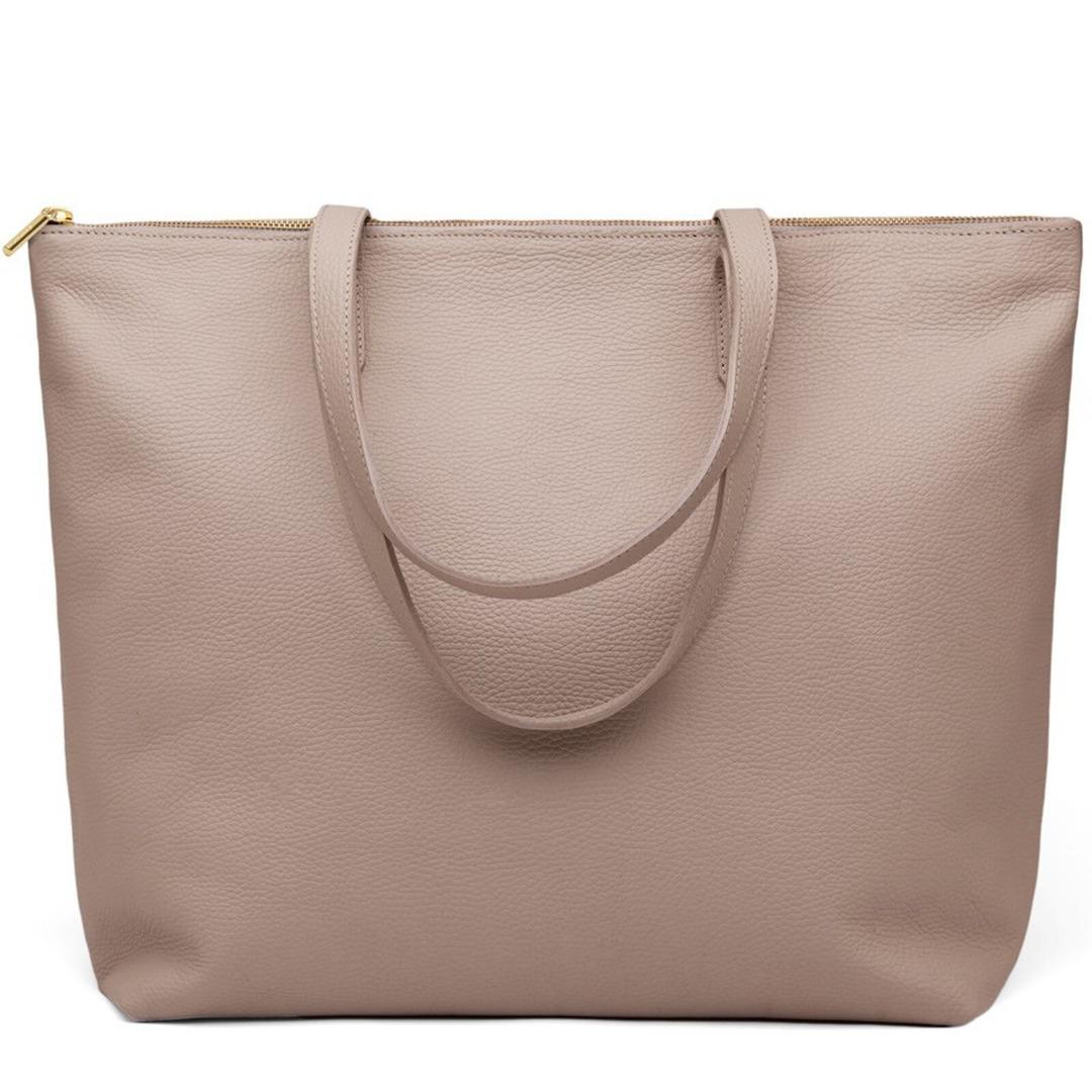 CUYANA Classic Leather Zipper Tote Bag