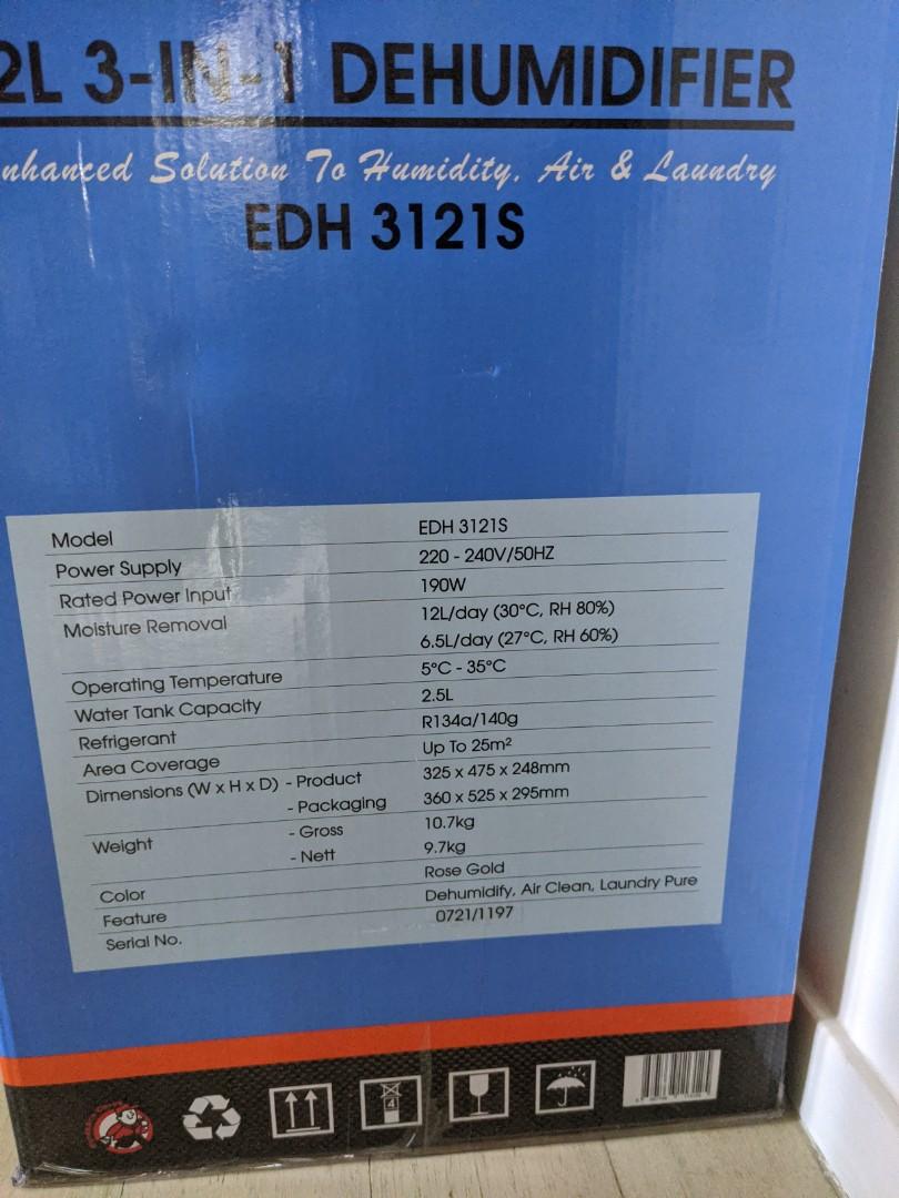 Dehumidifier by Europe Ace, TV & Home Appliances, Air Purifiers