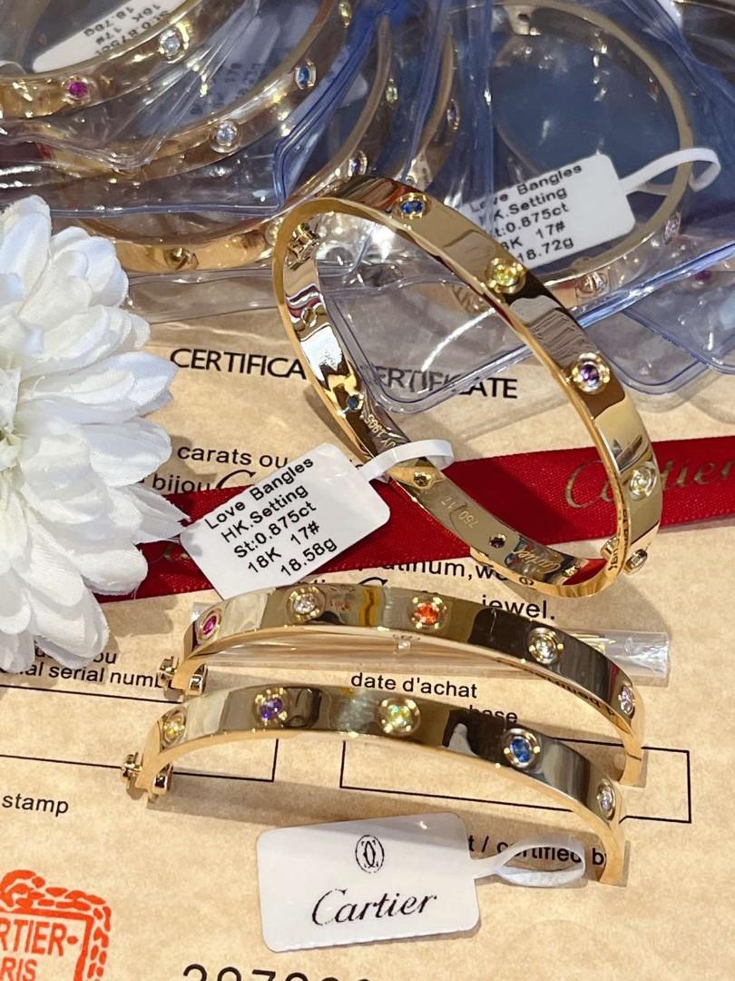 Dia Cartier love screw bangle hk Women s Fashion Jewelry Organizers Bracelets on Carousell