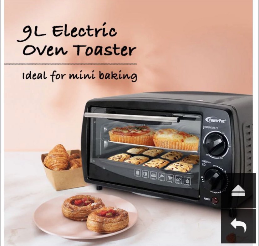 Electric Oven Toaster 9L with Temperature Selector (PPT08), TV & Home