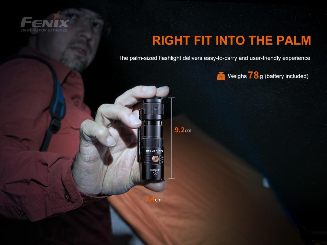 Fenix PD25R Compact USB-C Rechargeable Flashlight, Sports Equipment, Hiking   Camping on Carousell