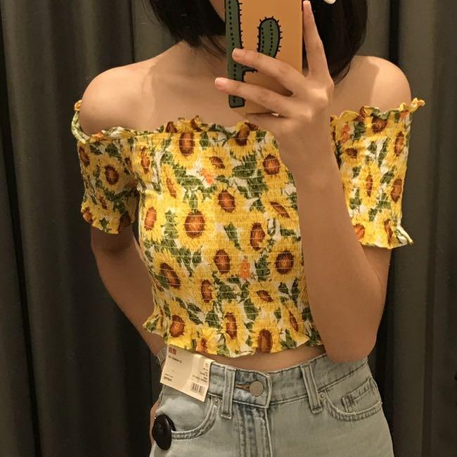 Forever 21 yellow off shoulder top sales