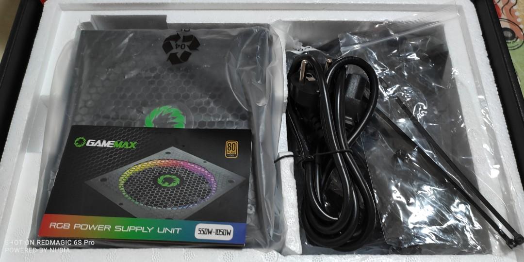 GameMax 1050w Fully Modular + RGB Lights Power Supply Unit (PSU ...