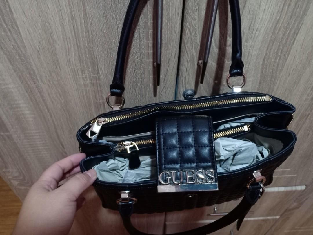 Guess Matrix Quilted Bag, Luxury, Bags & Wallets on Carousell