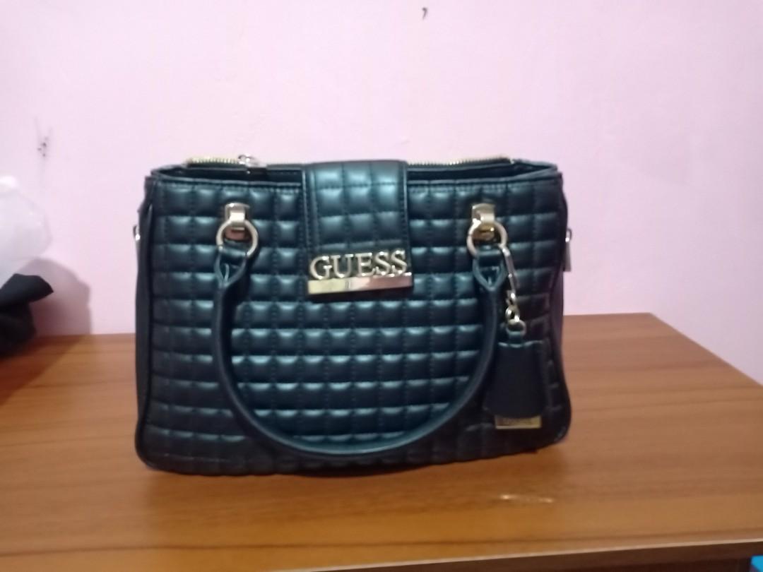 Guess Matrix Quilted Bag, Luxury, Bags & Wallets on Carousell