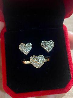 Heart shape set 18k Saudi Gold