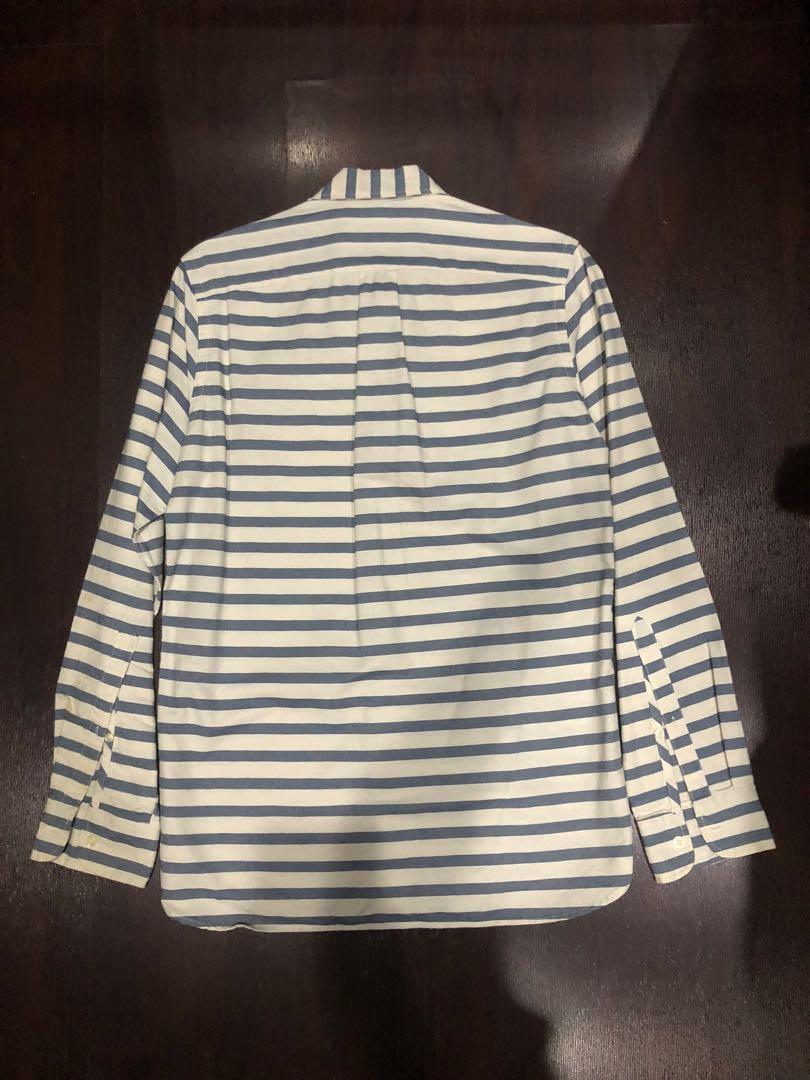 H&M Striped Polo (Category: Tshirts & Polo Shirts ) located in Marikina City. Submitted by lienonerom (Listing ID 1180266505, Image 2). Description: H&M Striped Polo Size: XS (regular fit) Condition: 8.5-9/10 (seldom used) Price: 250.