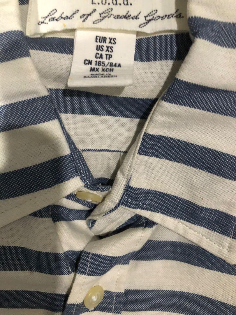 H&M Striped Polo (Category: Tshirts & Polo Shirts ) located in Marikina City. Submitted by lienonerom (Listing ID 1180266505, Image 3). Description: H&M Striped Polo Size: XS (regular fit) Condition: 8.5-9/10 (seldom used) Price: 250.