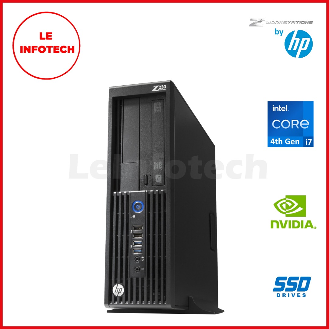 Hp Z230 Sff 3d Cad Workstation Intel Core I7 4790 16 32gb Ddr3 256gb Ssd 500gb Hdd Nvidia Quadro Win10pro Used 30 Days Warranty Leinfotech Computers Tech Desktops On Carousell