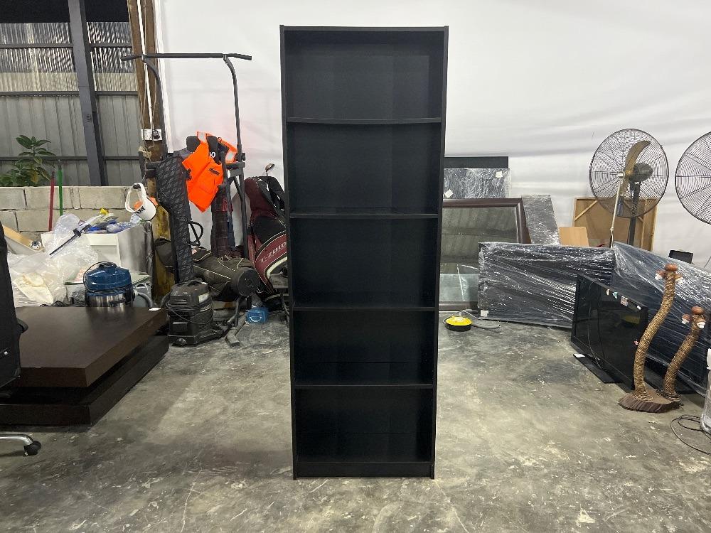 IKEA FINNBY Wooden Bookcase 5 Layer Black Colour / IKEA FINNBY Rak Buku