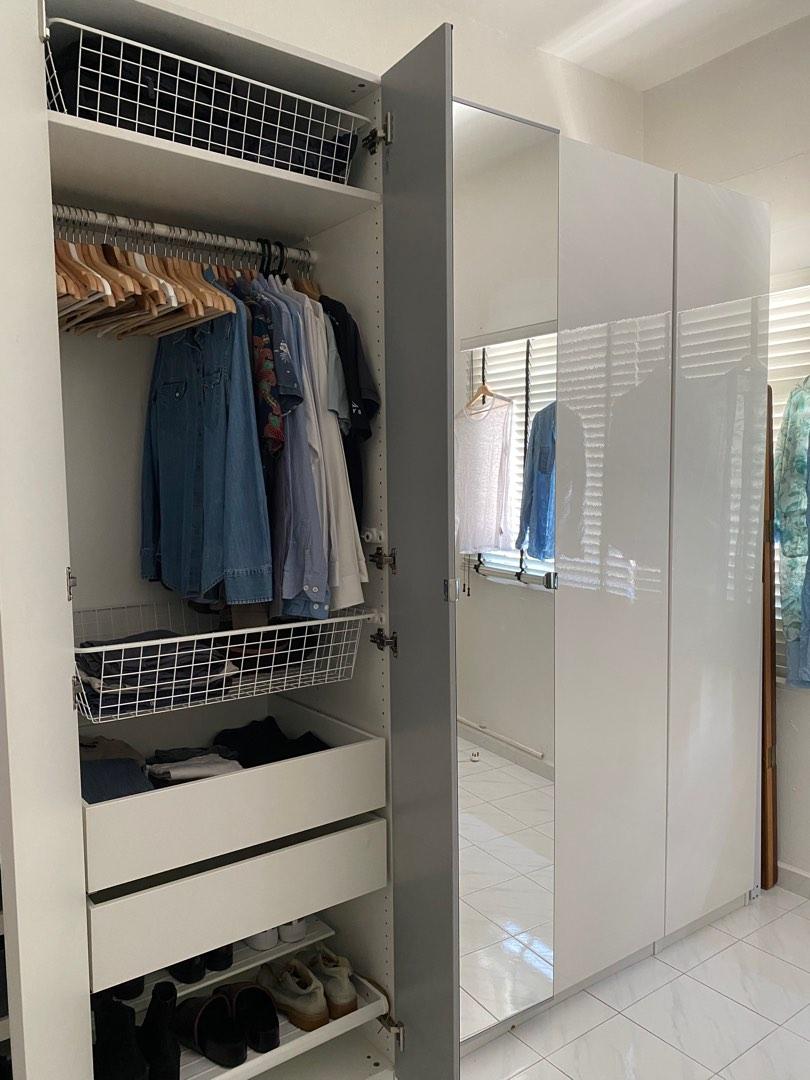 Ikea large wardrobe furniture home living furniture shelves