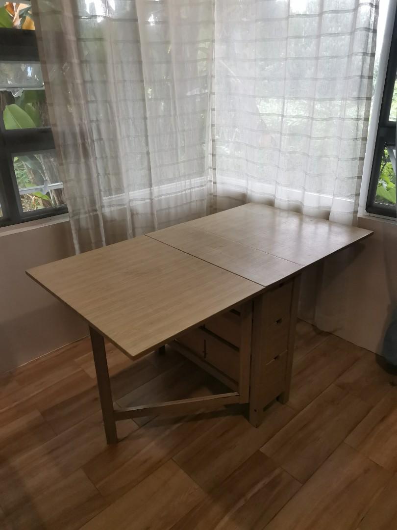Ikea Norden Folding Table, Furniture & Home Living, Furniture, Tables