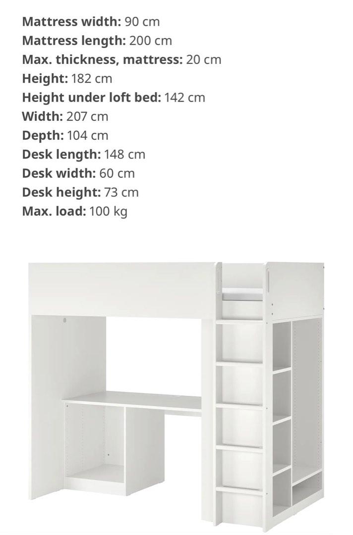 IKEA STUVA / FRITIDS Loft bed (Pink), Furniture & Home Living