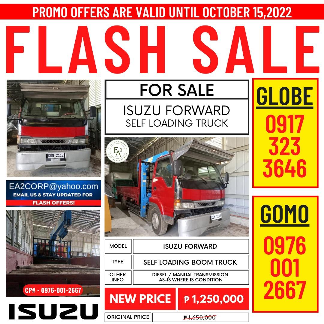ISUZU SELF LOADING BOOM TRUCK FLASH SALE UNTIL OCTOBER 15, Commercial