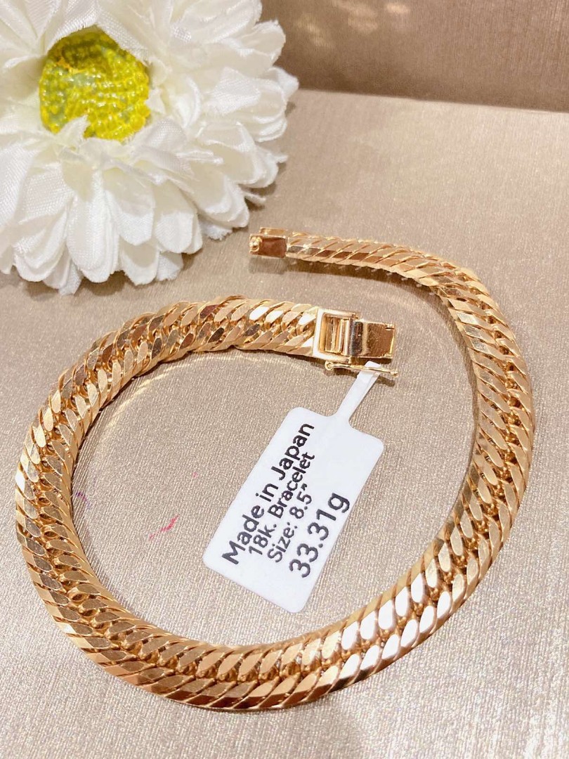 Japan Gold Bracelet k18, Women's Fashion, Jewelry & Organizers