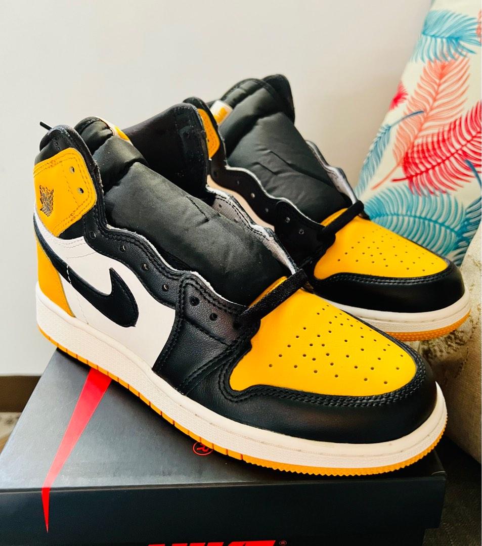 Jordan 1 taxi GS (Category: Sneakers) located in Rizal. Submitted by kicksforkeeps (Listing ID 1180285657, Image 1). Description: Brand new size 6.5Y , size 7.5 womens Local release Shipping thru grab/lalamove Meet up near Cainta or Ayala Ave Makati.