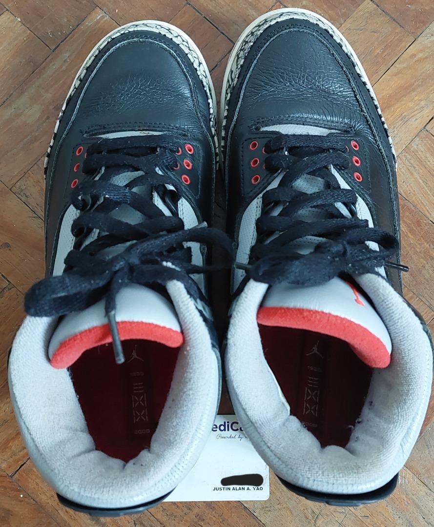 Jordan 3 Black Cement CDP 2008 Men s Fashion Footwear