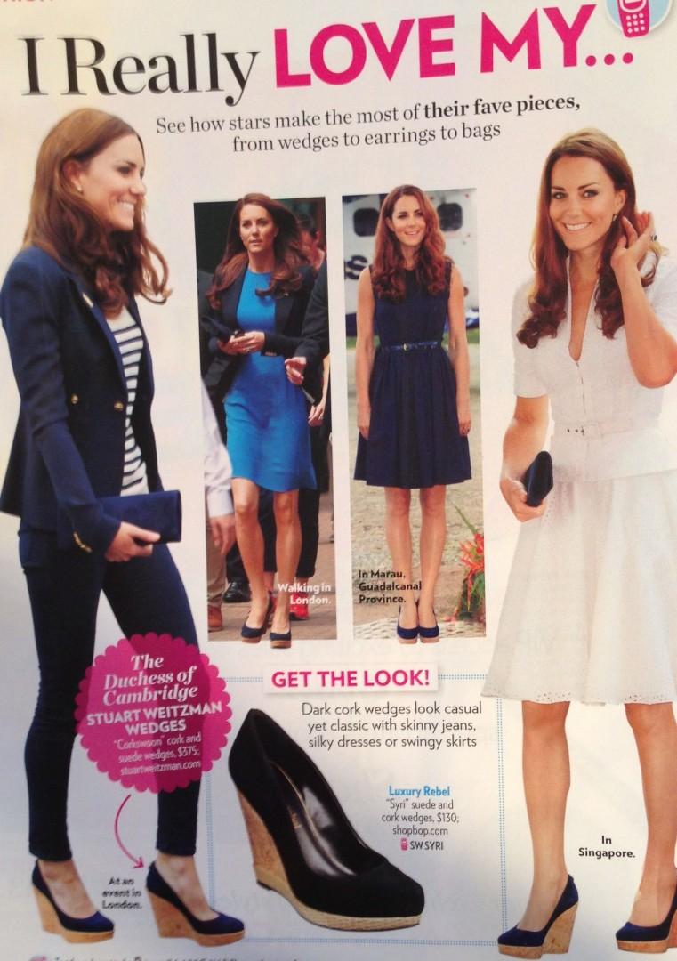 Kate middleton navy wedges hotsell