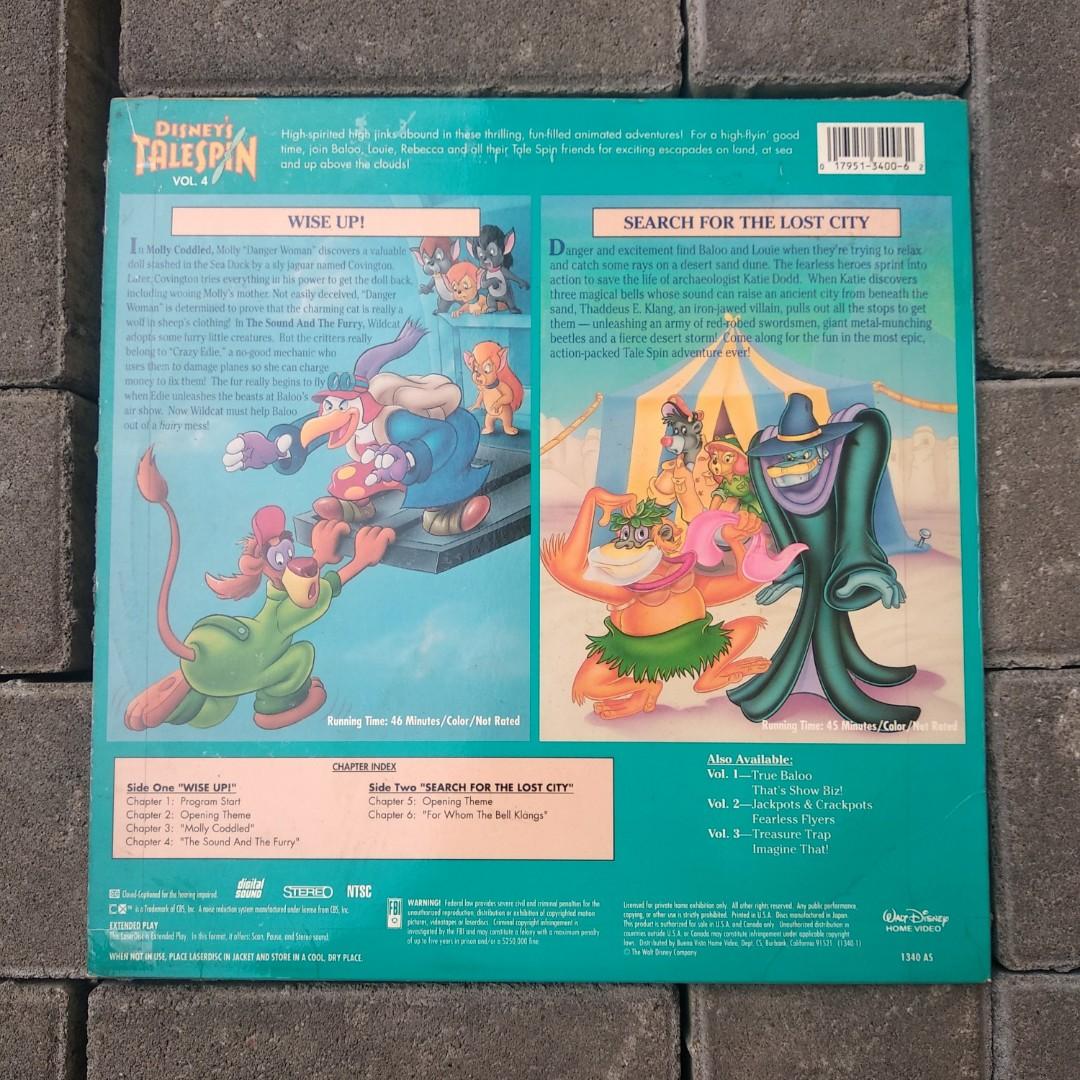 Laser Disc Disney Talespin, Musik & Media, CD, DVD & Lainnya di Carousell