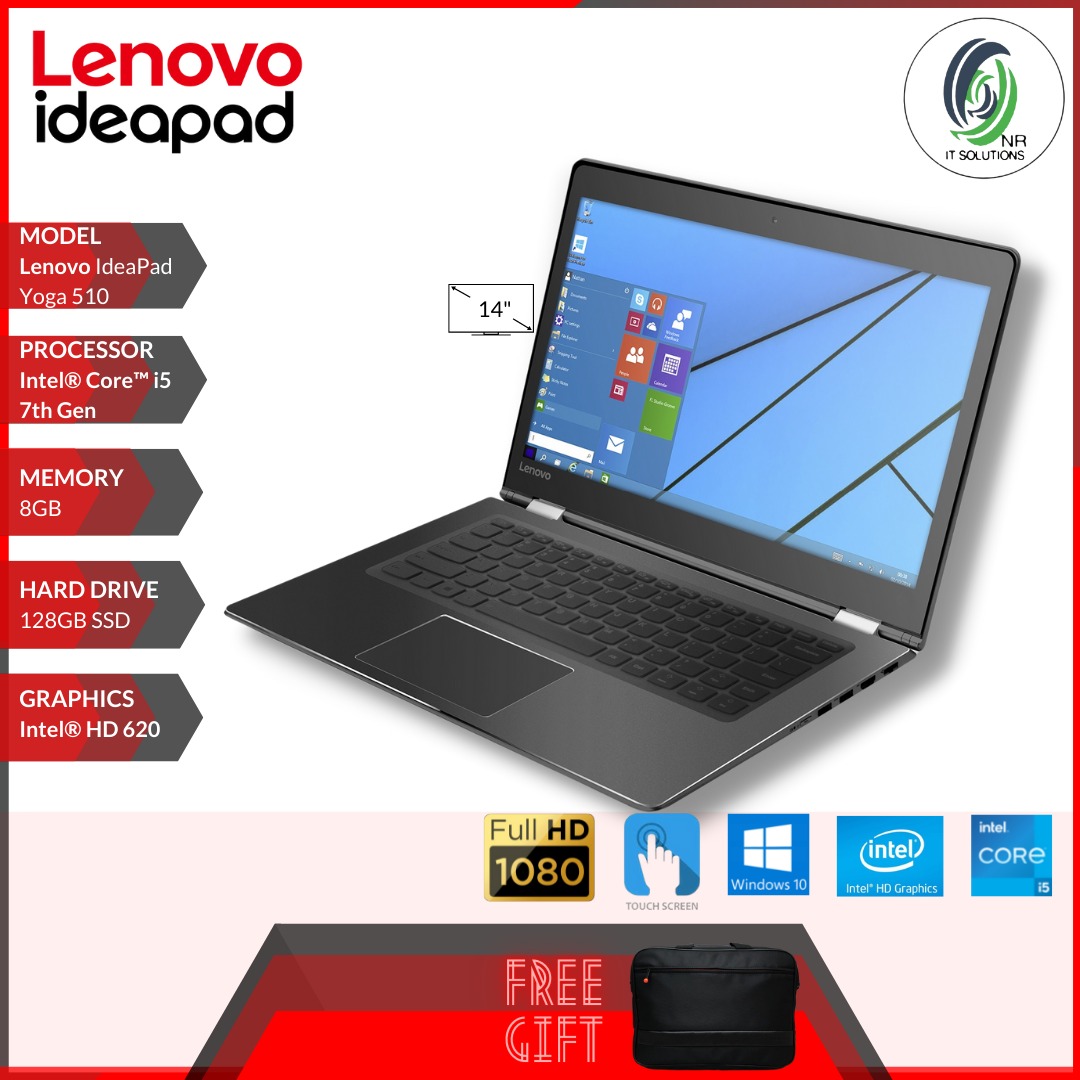 Lenovo IdeaPad Yoga 510 laptop Intel® Core™i5-7th Gen/8GB RAM/128GB SSD/14