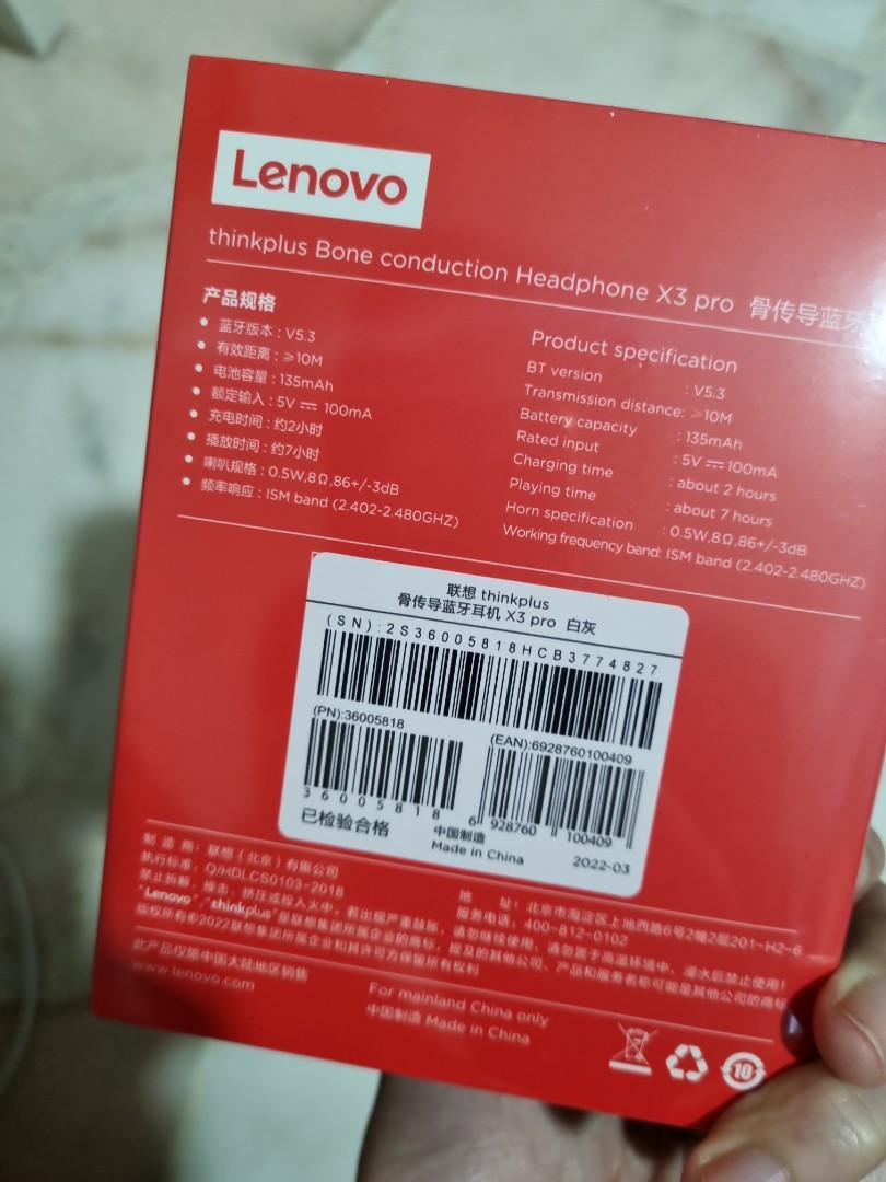 Dropship Original Lenovo Thinkplus X3 Pro Bone Conduction Wireless