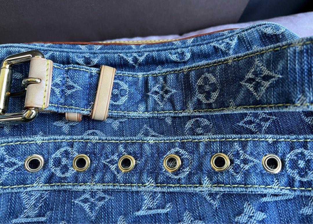Bum bag / sac ceinture handbag Louis Vuitton Blue in Denim - Jeans -  21486508