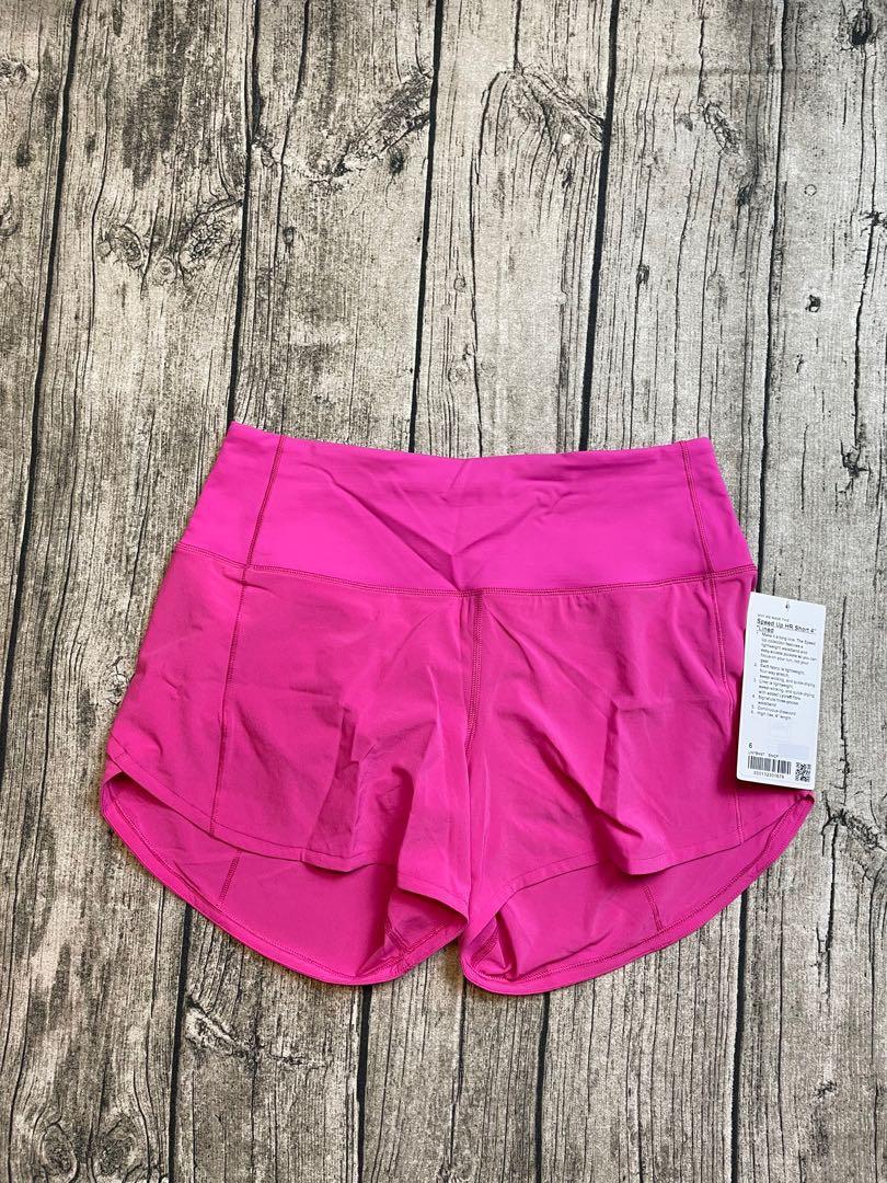 Lululemon Speed Up High-Rise Lined Short 4 Sonic Pink Sz6, Women's  Fashion, Activewear on Carousell