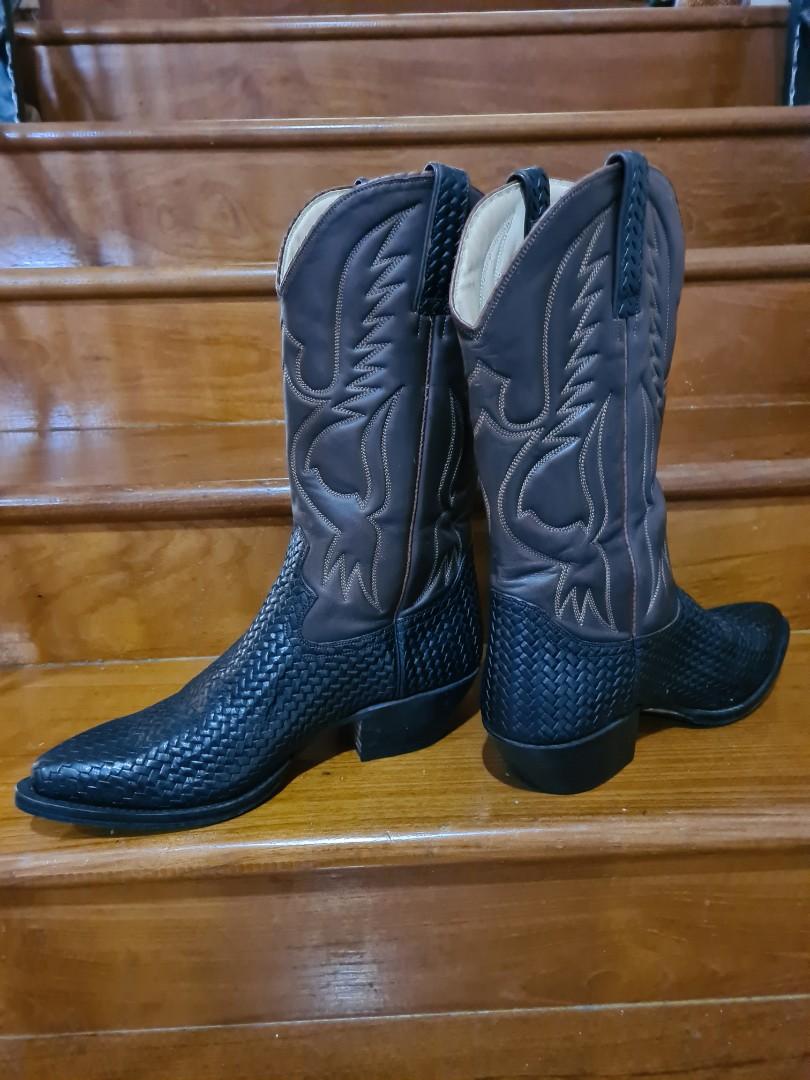 Men cowboy Boots,black an d dark brown., Women's Fashion, Footwear