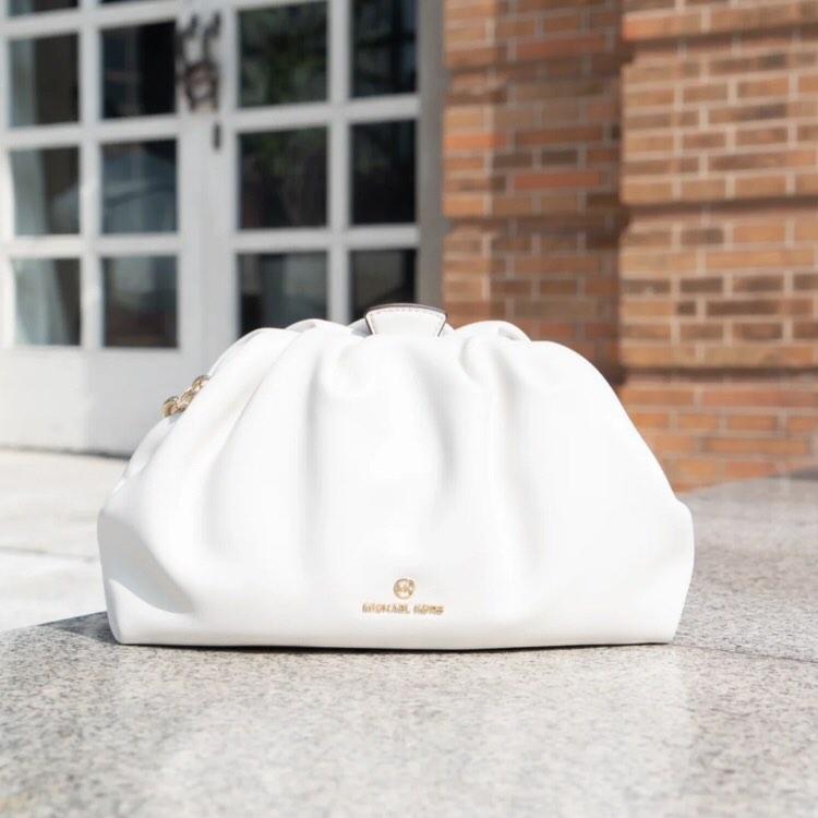 Michael Kors Nola Chained Clutch Bag White Women s Fashion Bags