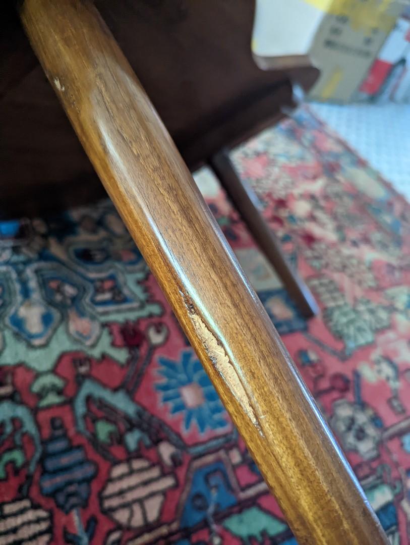 Mid century modern teak wood kidney bean shape coffee table, Furniture