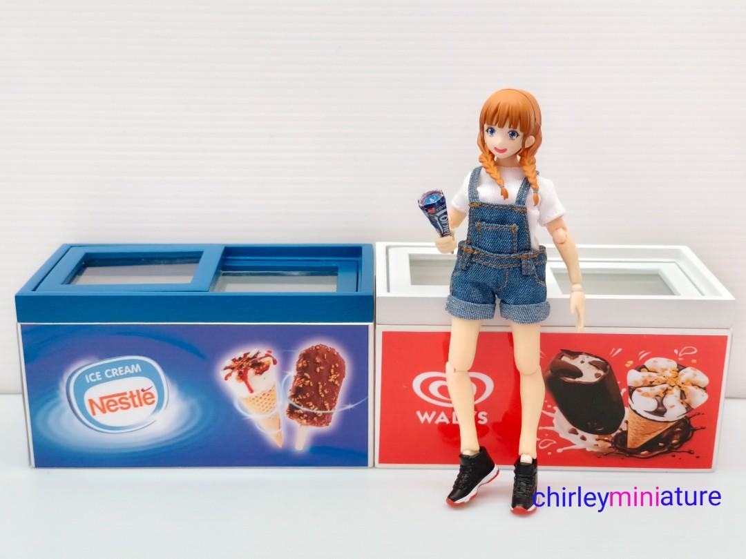 Miniature ice cream fridge 1 12 Dollhouse miniature 1 12