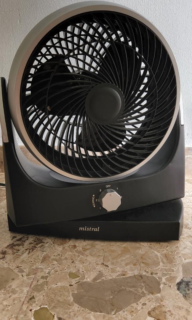 Mistral 9 inch table fan (model MPF9B), Furniture & Home Living