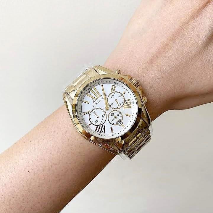 Mk big face gold watch hot sale