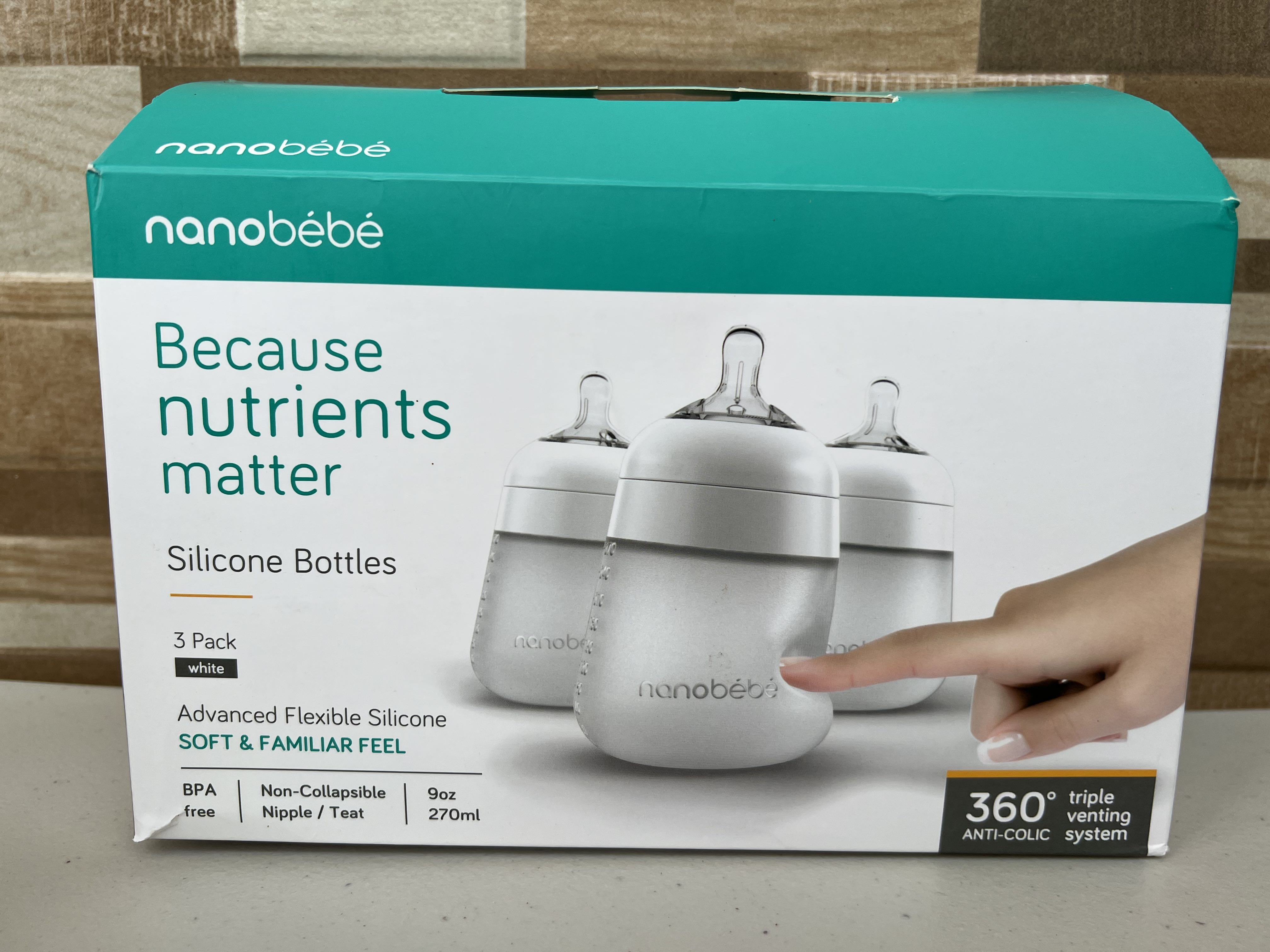 Nano Bebe Feeding Bottles 3pcs, Babies & Kids, Nursing & Feeding