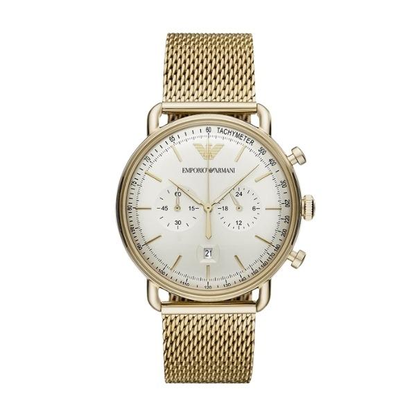 Mens armani mesh watch sale