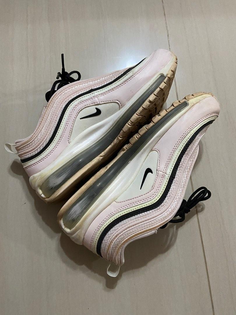 Nike Air Max 97 light soft pink black sneakers not air force dunk jordans Women s Fashion Footwear Sneakers on Carousell