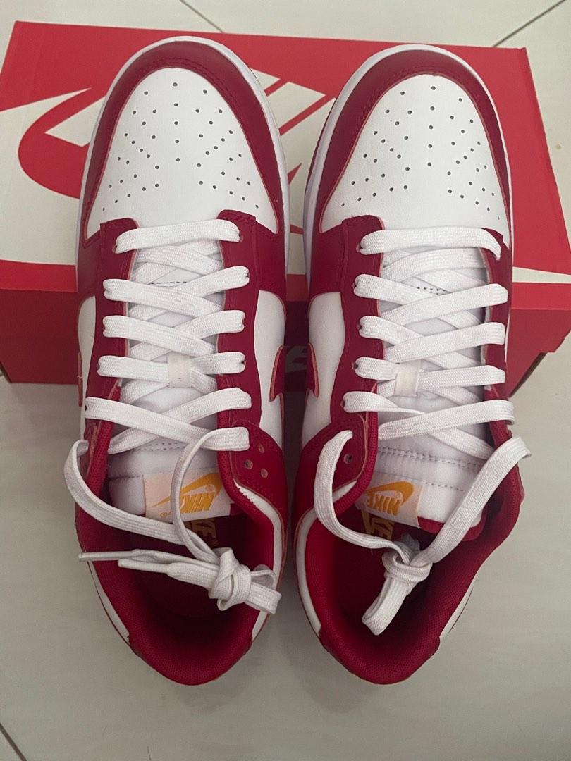 Nike dunk low gym red, Men's Fashion, Footwear, Sneakers on Carousell