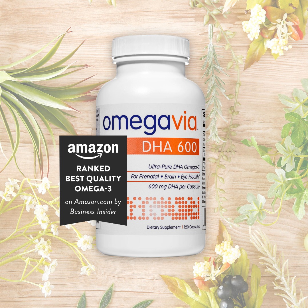 OmegaVia DHA 600. UltraPure DHA Omega3. Fish Oil. Prenatal Pregnant