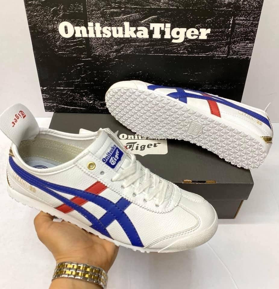 OnitsukaTiger MEXICO 66 White/Dark Blue/Gold D507L.0152 Unisex Shoes ...